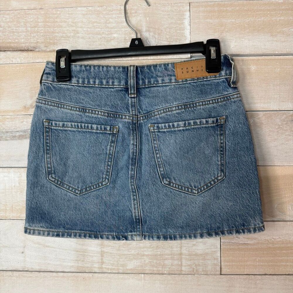 Pacsun Bella Dark Indigo Mid Rise Denim Mini Skirt Women’s Size 000/23 - Picture 5 of 6